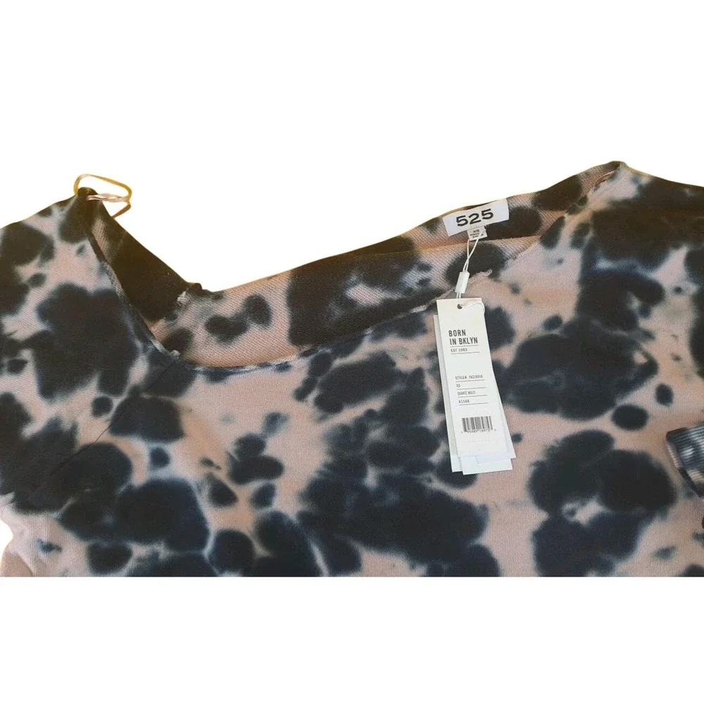525 America Revolve Monochrome Tie-Dye Pink‎ And Black Sweatshirt Size XSmall
